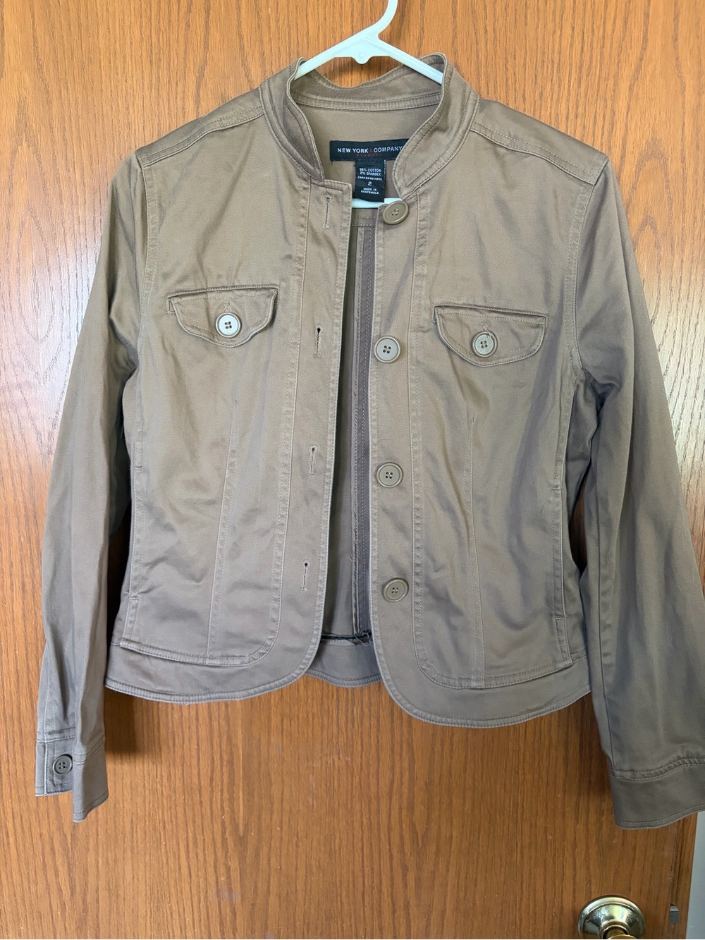 New York & Company Women's Tan Utility Jacket